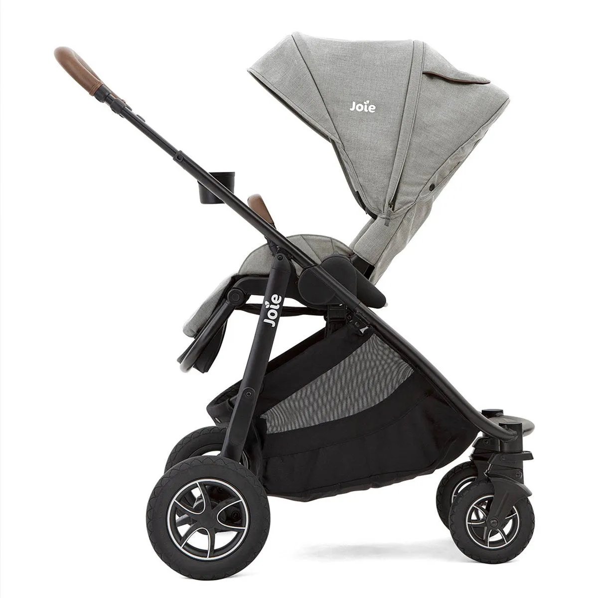 Joie Versatrax On The Go Travel System With Rotating Car Seat Bundle, Pebble
