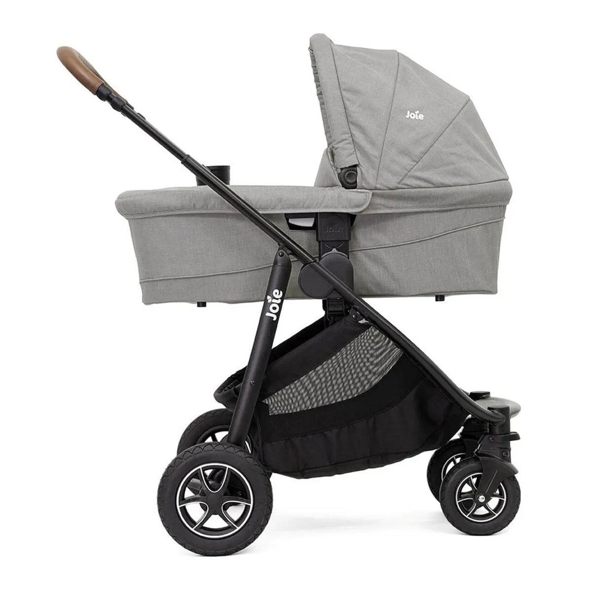 Joie Versatrax On The Go Travel System With Rotating Car Seat Bundle, Pebble