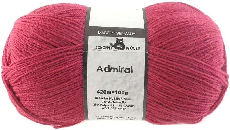 Schoppel Admiral 75% Virgin Wool, 25% Nylon (biodegradable)